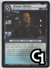 Rodney McKay, Munitions Yield Expert